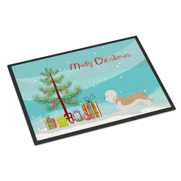 Carolines Treasures Dandie Dinmont Terrier Christmas Indoor or Outdoor Mat, 24 x 36 in. BB8474JMAT - main